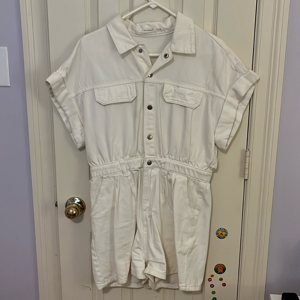 Idem Ditto White denim romper